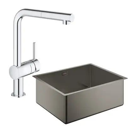 Набор Grohe мойка кухонная K700 31574AL0 + смеситель Minta 32168000 (31574AL032168000)
