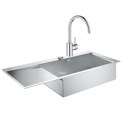 Набор Grohe мойка кухонная K1000 31582SD0 + смеситель Eurosmart Cosmopolitan 32843002 (31582SD032843002) Набор Grohe мойка кухонная K1000 31582SD0 + смеситель Eurosmart Cosmopolitan 32843002 (31582SD032843002)