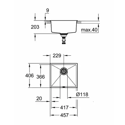 Композитна мийка для кухні Grohe K700U (31653AT0) Композитна мийка для кухні Grohe K700U (31653AT0)