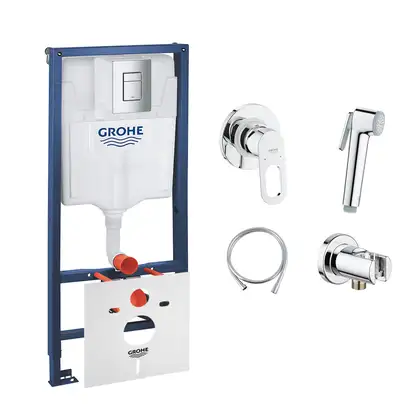 Комплект Grohe инсталляция Rapid SL 38772001 + набор для гигиенического душа со смесителем BauLoop 111042 (38772001111042)