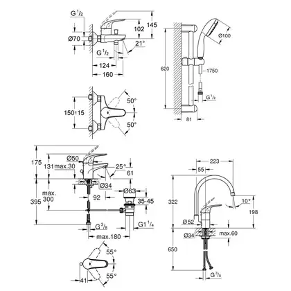 Большой набор для дома Grohe Mega Bundle 39117MB0 Большой набор для дома Grohe Mega Bundle 39117MB0
