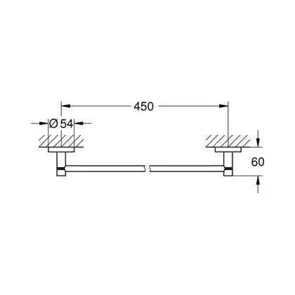 Тримач для рушників Grohe Essentials New (40688001)