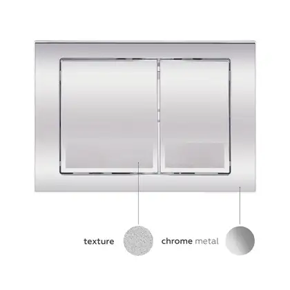 Qtap Nest Панель смыва для унитаза, хром (QT0111M06028CRM)