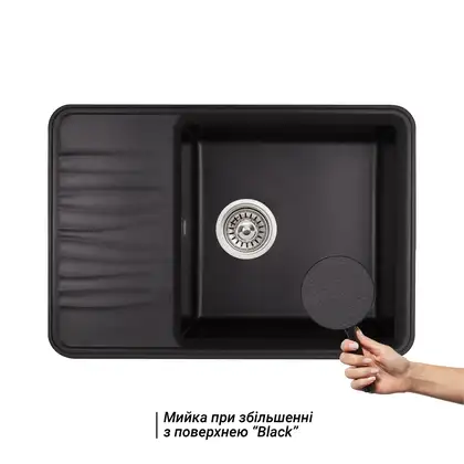 Кухонная мойка Qtap CS 7440 Black (QT7440BLA404) Кухонная мойка Qtap CS 7440 Black (QT7440BLA404)