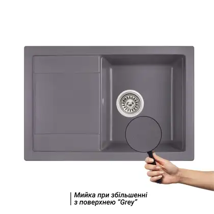 Кухонная мойка Qtap CS 7449 Grey (QT7449GRE471)