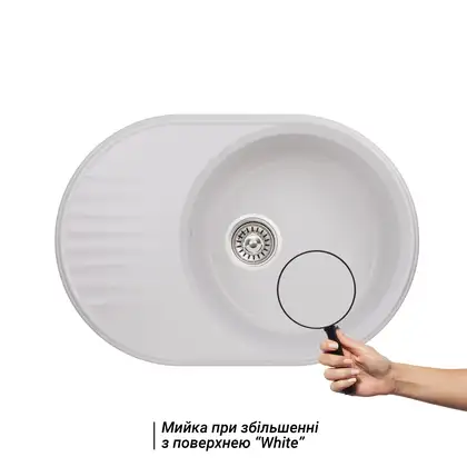 Кухонная мойка Qtap CS 7451 White (QT7451WHI650) Кухонная мойка Qtap CS 7451 White (QT7451WHI650)