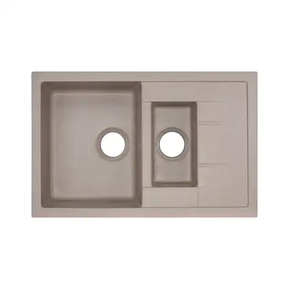 Кухонная мойка с дополнительной чашей Qtap CS 7648 Beige (QT7648BEI551) Кухонная мойка с дополнительной чашей Qtap CS 7648 Beige (QT7648BEI551)
