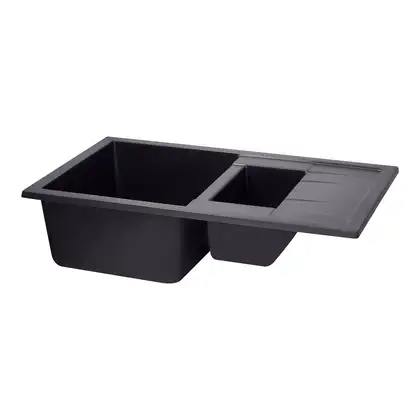 Кухонная мойка с дополнительной чашей Qtap CS 7648 Beton (QT7648BET502) Кухонная мойка с дополнительной чашей Qtap CS 7648 Beton (QT7648BET502)