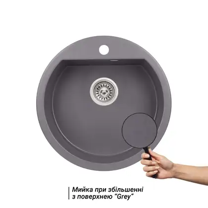 Кухонная мойка Qtap CS D510 Grey (QTD510GRE471) Кухонная мойка Qtap CS D510 Grey (QTD510GRE471)
