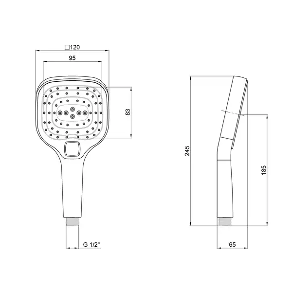 Лейка для ручного душа Qtap Rucni A120N3KCW (QTHLA120N3KCW) Лейка для ручного душа Qtap Rucni A120N3KCW (QTHLA120N3KCW)