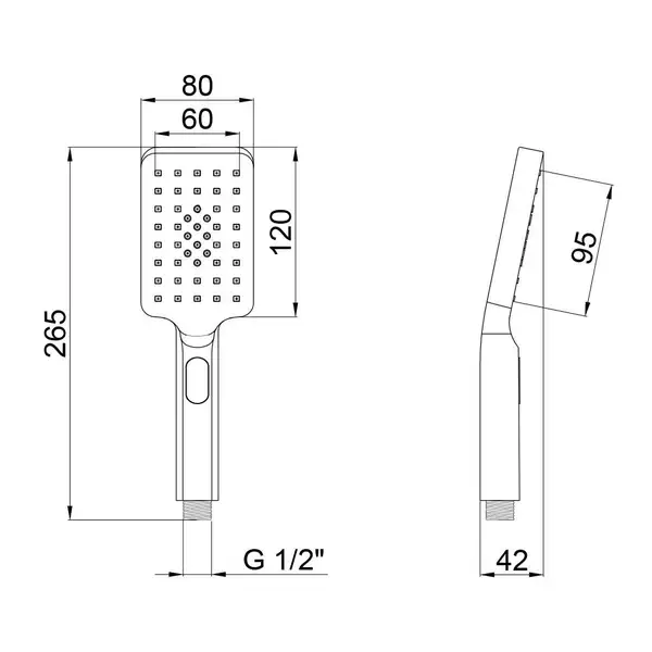 Лейка для ручного душа Qtap Rucni A121N3KBB (QTRUCA121N3KBB) Лейка для ручного душа Qtap Rucni A121N3KBB (QTRUCA121N3KBB)