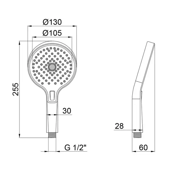 Лейка для ручного душа Qtap Rucni A133O3KCW (QTRUCA133O3KCW) Лейка для ручного душа Qtap Rucni A133O3KCW (QTRUCA133O3KCW)