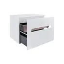 Тумба подвесная Qtap Virgo 600х476х469 White/Whitish oak со столешницей QT1879TPА601WWO