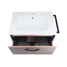 Комплект Qtap Taurus 800х580х437 Whitish oak тумба подвесная + раковина врезная QT2472TPT803WO
