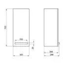 Полупенал подвесной Qtap Taurus 300х700х300 Whitish oak QT24761PP700WO