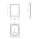 Зеркало Qtap Taurus 800х850х140 Black/Whitish oak с LED-подсветкой QT2478ZP600BWO