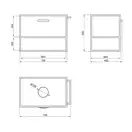Тумба подвесная Qtap Taurus 700х476х469 Whitish oak со столешницей QT2479TPT703WO