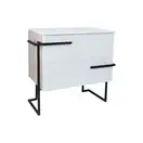 Тумба напольная Qtap Taurus 600х616х437 White/Whitish oak со столешницей QT2480TNT603WWO