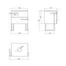 Тумба напольная Qtap Taurus 600х616х437 White/Whitish oak со столешницей QT2480TNT603WWO