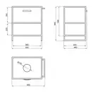 Тумба напольная Qtap Taurus 600х616х469 Whitish oak со столешницей QT2480TNT63WO