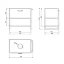 Тумба напольная Qtap Taurus 700х616х469 Whitish oak со столешницей QT2480TNT73WO