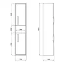 Пенал подвесной Qtap Pisces 300х1400х300 Whitish oak QT2576PP1451RWO