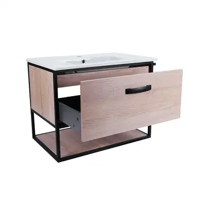 Комплект Qtap Taurus 800х580х437 Whitish oak тумба подвесная + раковина врезная QT2472TPT803WO Комплект Qtap Taurus 800х580х437 Whitish oak тумба подвесная + раковина врезная QT2472TPT803WO