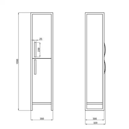 Пенал напольный Qtap Taurus 350х1750х300 Whitish oak QT2475PN175RWO Пенал напольный Qtap Taurus 350х1750х300 Whitish oak QT2475PN175RWO