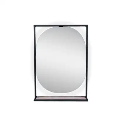 Зеркало Qtap Taurus 800х850х140 Black/Whitish oak с LED-подсветкой QT2478ZP600BWO Зеркало Qtap Taurus 800х850х140 Black/Whitish oak с LED-подсветкой QT2478ZP600BWO