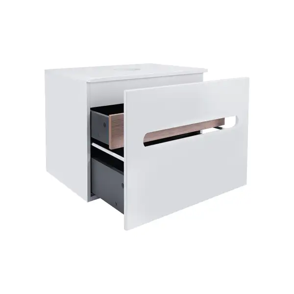 Тумба подвесная Qtap Virgo 600х476х469 White/Whitish oak со столешницей QT1879TPА601WWO Тумба подвесная Qtap Virgo 600х476х469 White/Whitish oak со столешницей QT1879TPА601WWO