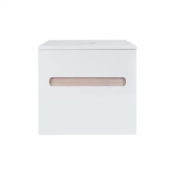 Тумба подвесная Qtap Virgo 600х476х469 White/Whitish oak со столешницей QT1879TPА601WWO Тумба подвесная Qtap Virgo 600х476х469 White/Whitish oak со столешницей QT1879TPА601WWO