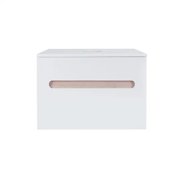 Тумба подвесная Qtap Virgo 700х476х469 White/Whitish oak со столешницей QT1879TPА701WWO Тумба подвесная Qtap Virgo 700х476х469 White/Whitish oak со столешницей QT1879TPА701WWO
