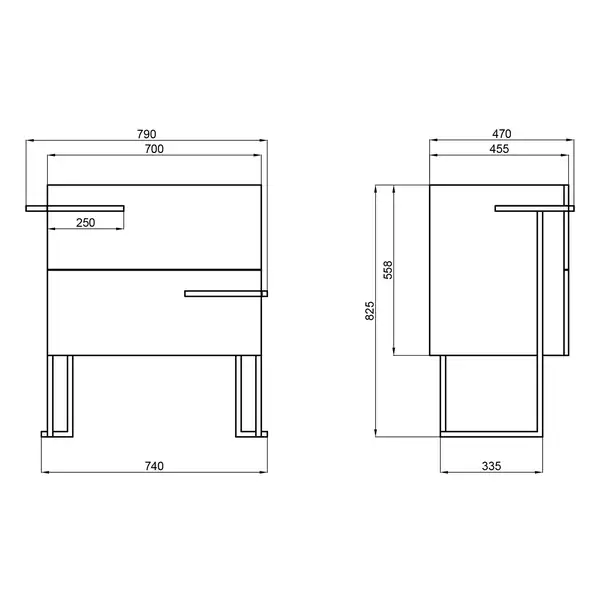Тумба напольная Qtap Taurus 700х800х437 Whitish oak QT2473TNT703WO Тумба напольная Qtap Taurus 700х800х437 Whitish oak QT2473TNT703WO