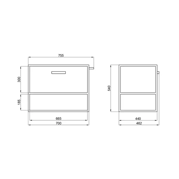 Тумба подвесная Qtap Taurus 700х580х437 Whitish oak QT2474TPT703WO Тумба подвесная Qtap Taurus 700х580х437 Whitish oak QT2474TPT703WO