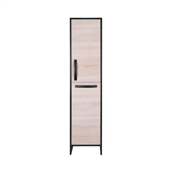 Пенал напольный Qtap Taurus 350х1750х300 Whitish oak с корзиной для белья QT2475PN175KRWO