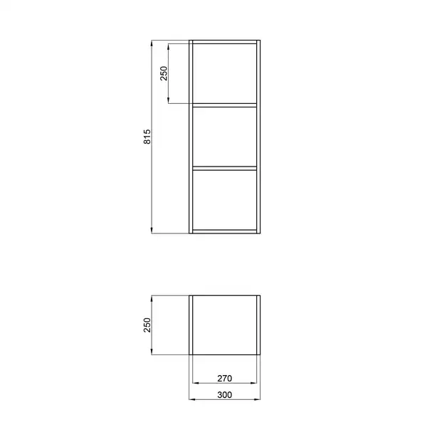 Cтеллаж подвесной Qtap Taurus 250х814х300 Whitish oak QT24762SP814WO