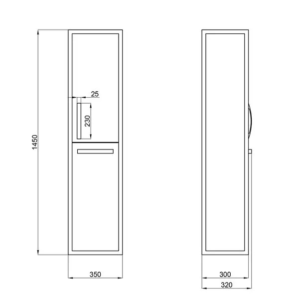 Пенал подвесной Qtap Taurus 350х1450х300 Whitish oak с корзиной для белья QT2476PP1451KRWO Пенал подвесной Qtap Taurus 350х1450х300 Whitish oak с корзиной для белья QT2476PP1451KRWO