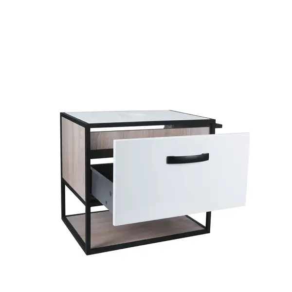 Тумба подвесная Qtap Taurus 600х476х469 White/Whitish oak со столешницей QT2479TPT603WWO Тумба подвесная Qtap Taurus 600х476х469 White/Whitish oak со столешницей QT2479TPT603WWO