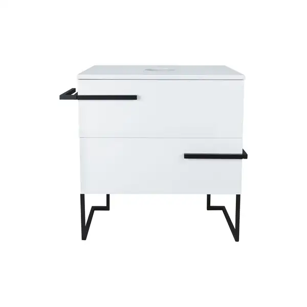 Тумба напольная Qtap Taurus 600х616х437 White/Whitish oak со столешницей QT2480TNT603WWO