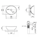 Раковина Qtap Dove 410х335х145 Matt black QT063078MBMB