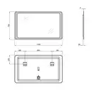 Зеркало Qtap Leo 1200х700 с LED-подсветкой QT1178141870120W