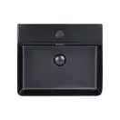 Раковина Qtap Nando LT 500х420х120 Matt black с донным клапаном QT12112173SMBMB