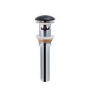 Раковина Qtap Nando LT 500х420х120 Matt black с донным клапаном QT12112173SMBMB