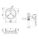 Раковина Qtap Scorpio 400x400x140 Matt black с донным клапаном QT14113018BMBMB