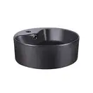 Раковина Qtap Scorpio 400x400x140 Matt black с донным клапаном QT14113018BMBMB