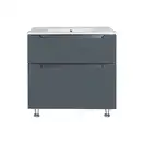 Комплект Qtap Albatross 810х825х460 Graphite тумба напольная + раковина врезная  QT1471TNВ8023080CG
