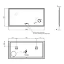 Зеркало Qtap Stork 1400х700 с LED-подсветкой QT1578142270140W