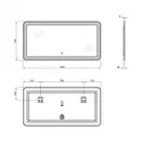 Зеркало Qtap Swan 1400х700 с LED-подсветкой QT1678141470140W