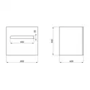 Тумба подвесная Qtap Virgo 600х580х437 White/Whitish oak QT1874TPА601W (QT1874TPА601WWO)