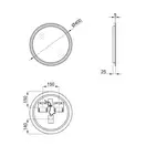Зеркало Qtap Virgo R400 с LED-подсветкой QT1878250640W